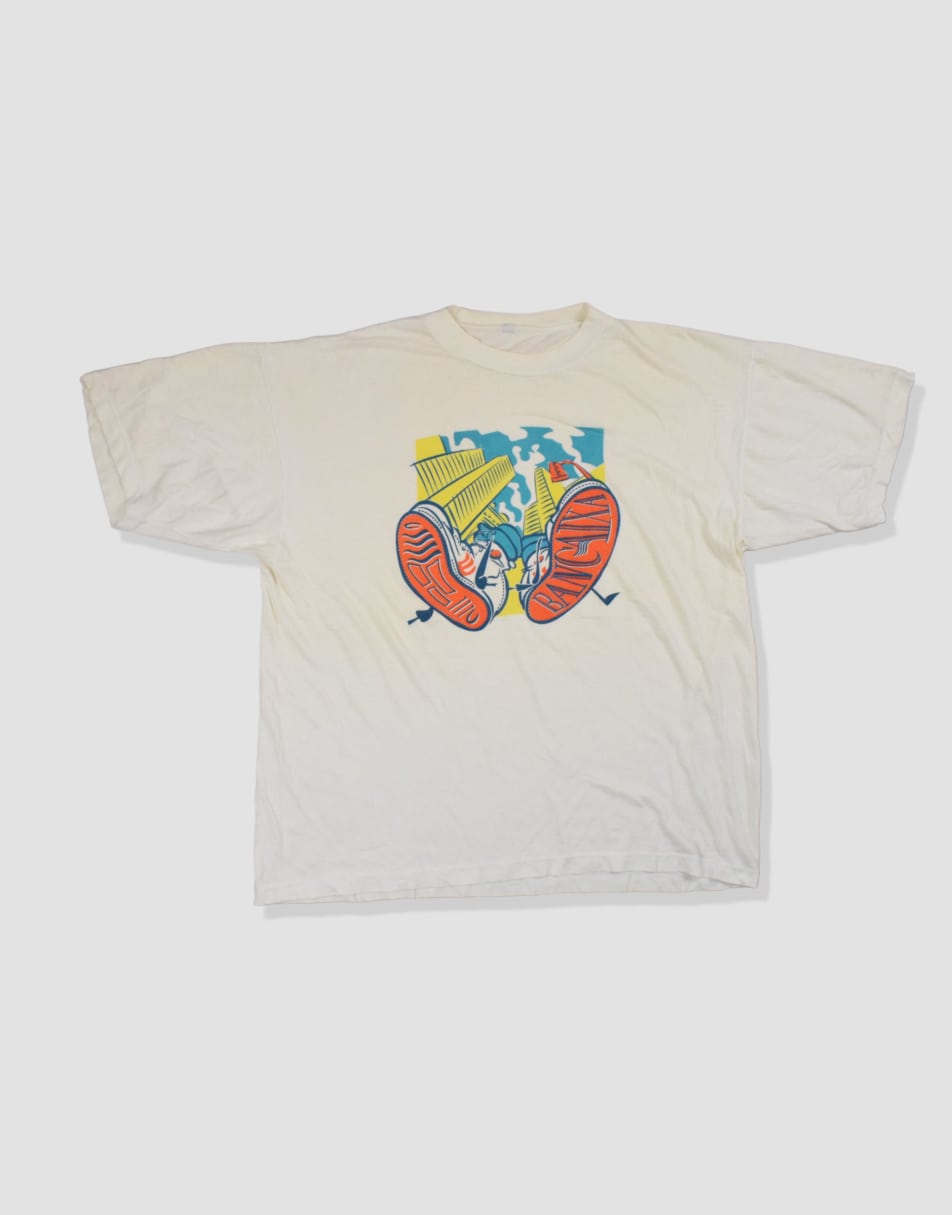 Vintage size L souvenir graphic t-shirt in white