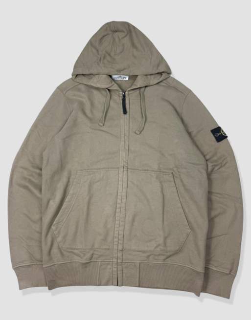 Vintage size L stone island hoodie in khaki