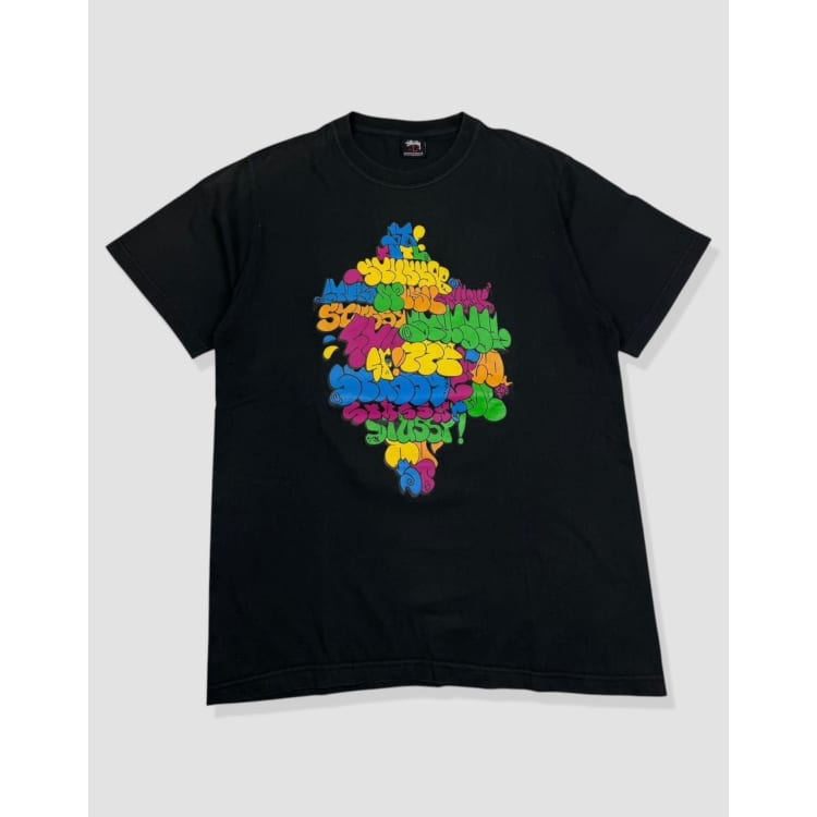 Vintage size L Stussy graphic t-shirt in black | ASOS