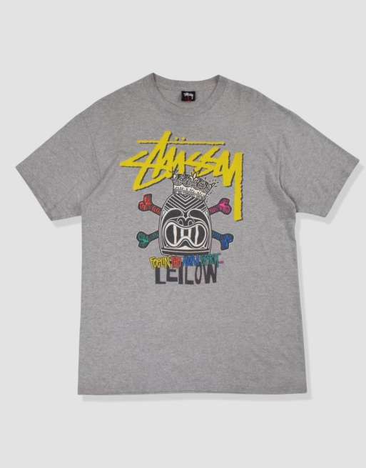 Vintage Size L Stussy T-Shirt in Grey