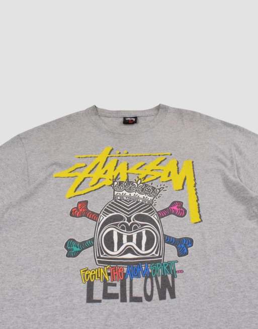 Vintage Size L Stussy T-Shirt in Grey | ASOS