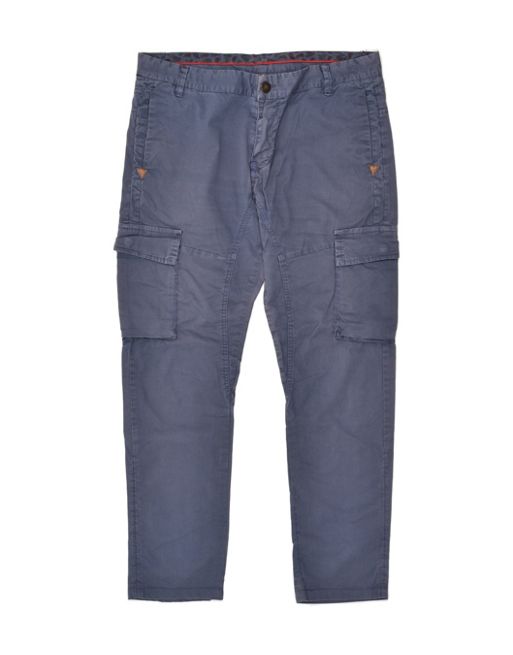Vintage Size L Tapered Cargo Trousers in Blue