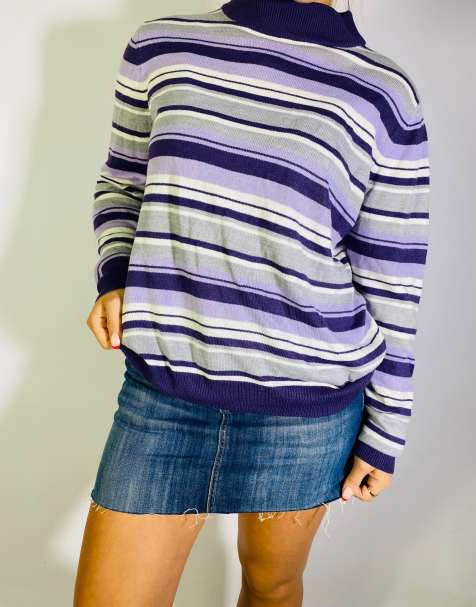 Vintage Size L Y2K Knitted Long Sleeve Top In Multi - view 1