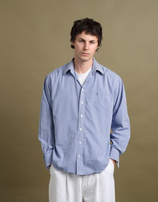 Vintage size L Yves Saint Laurent checked shirt in white, 1 of 7