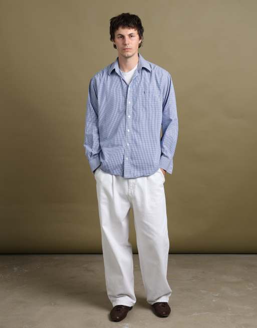 Vintage size L Yves Saint Laurent checked shirt in white, 2 of 7