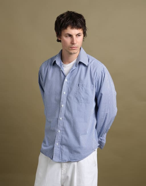 Vintage size L Yves Saint Laurent checked shirt in white, 3 of 7