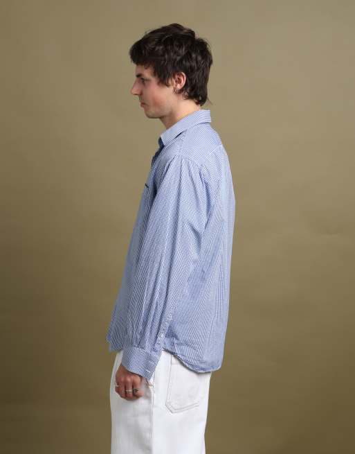 Vintage size L Yves Saint Laurent checked shirt in white, 6 of 7