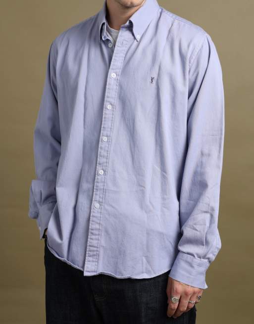 Vintage size L Yves Saint Laurent oxford shirt in lilac, 3 of 6