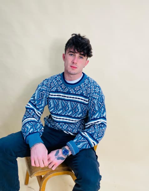 Vintage Size M Abstract Knit Jumper In Multi - view 1