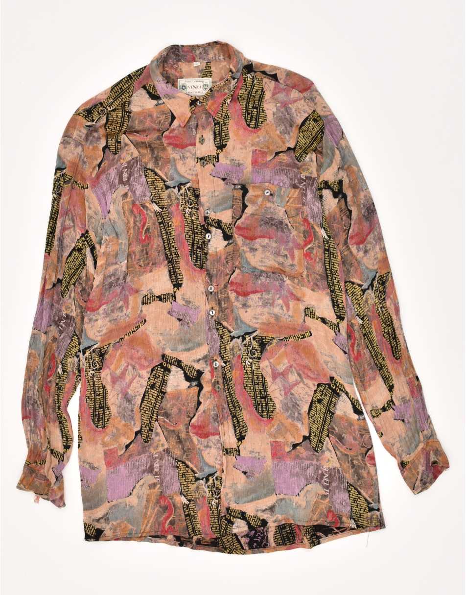 Vintage Size M Abstract Shirt in Multicoloured