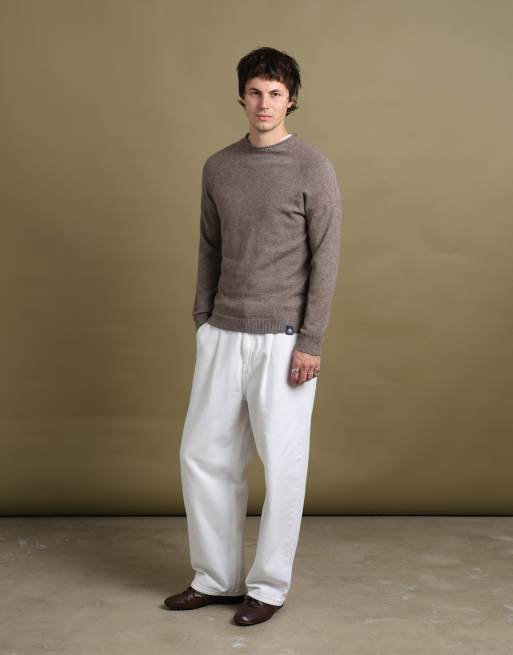 Vintage size M Aquascutum open-knit jumper in brown, 3 of 7