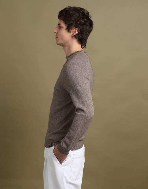 Vintage size M Aquascutum open-knit jumper in brown, 5 of 7