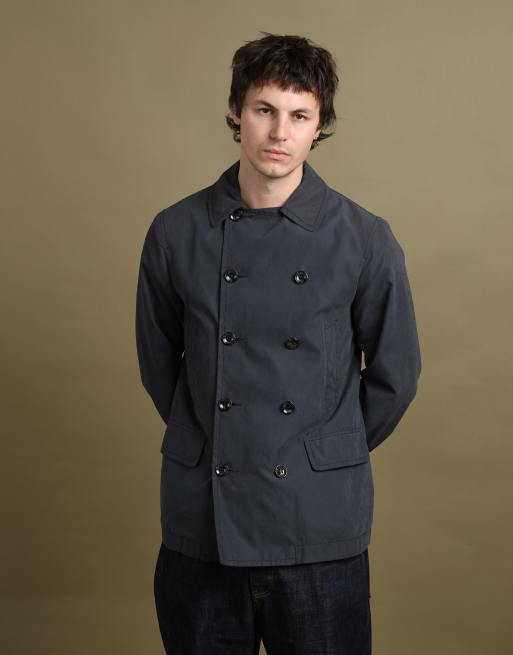 Vintage size M Armani Jeans peacoat in navy, 1 of 7