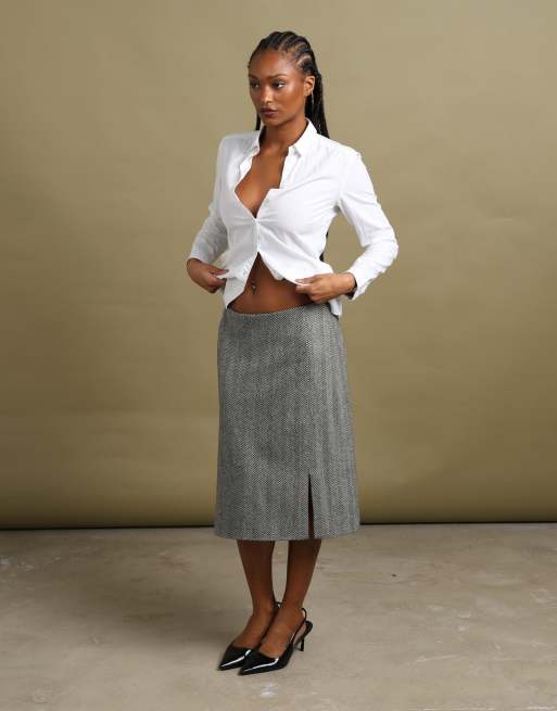 Vintage size M Burberry London midi skirt in black, 3 of 7