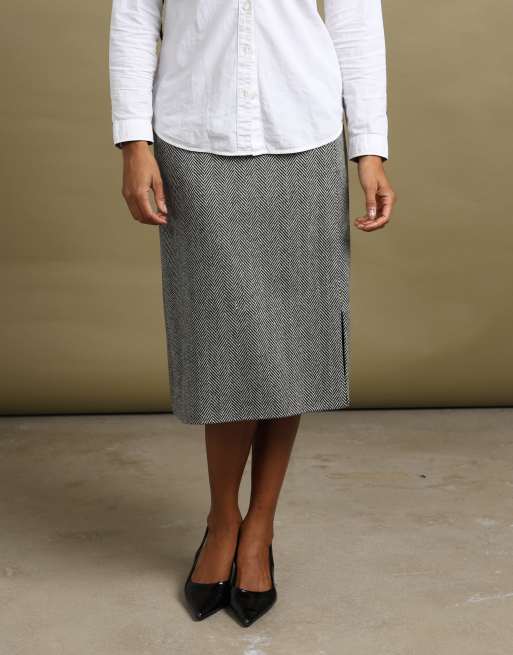 Vintage size M Burberry London midi skirt in black, 5 of 7