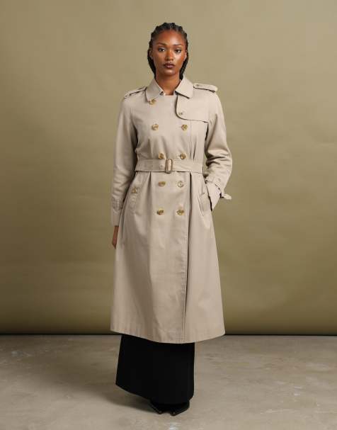 Vintage size M Burberrys double breasted trench coat in beige - view 1