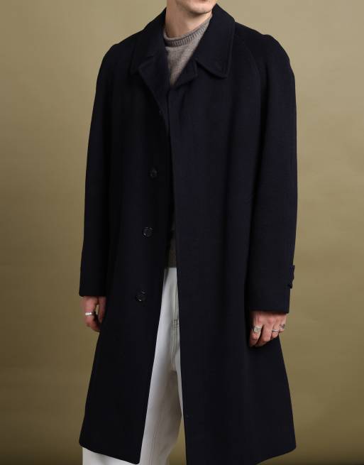 Vintage size M Burberrys overcoat in navy, 2 of 7