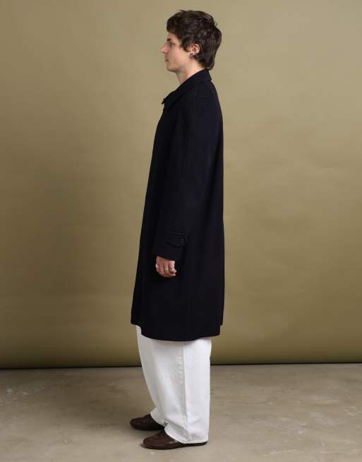 Vintage size M Burberrys overcoat in navy, 6 of 7