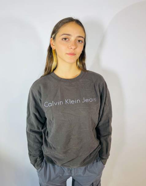 Vintage size m calvin klein jeans sweatshirt in grey - view 1