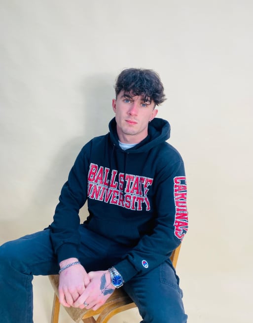 Vintage Size M Champion Hoodie In Black