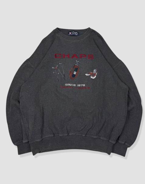 Vintage Size M Chaps Ralph Lauren Sweatshirt in Grey - view 1