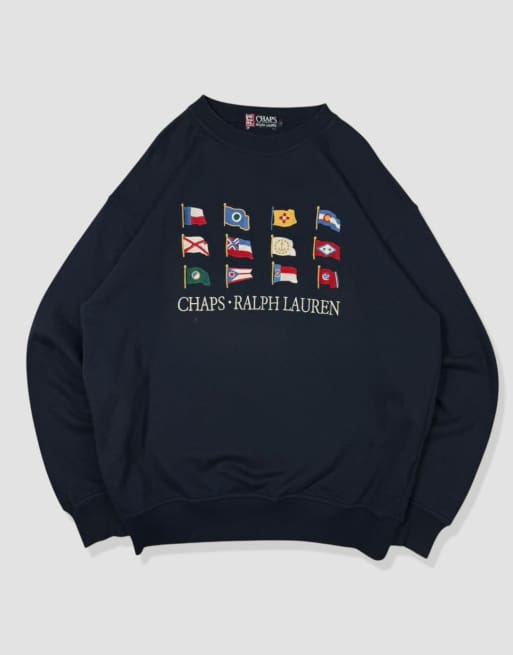 Vintage Size M Chaps Ralph Lauren Sweatshirt in Navy