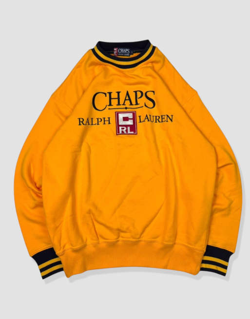 Vintage Size M Chaps Ralph Lauren Sweatshirt in Yellow
