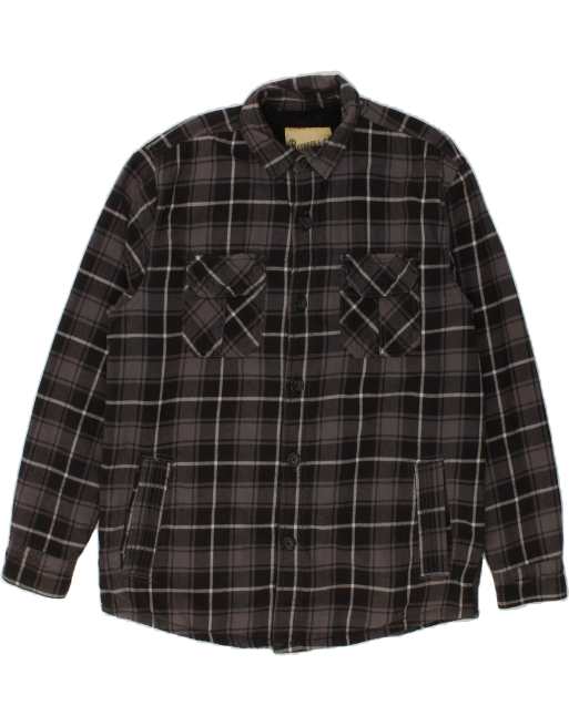 Vintage Size M Check Flannel Shirt in Grey