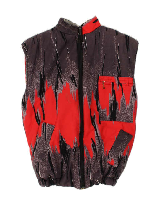 Vintage Size M Colourblock Reversible Gilet in Grey