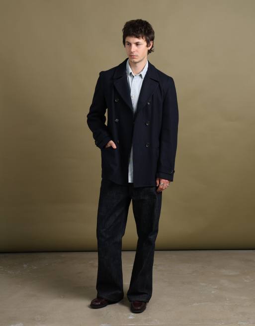 Vintage size M Comme des Garçons peacoat in navy, 3 of 7