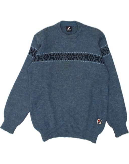 Vintage Size M Crew Neck Jumper Sweater in Blue