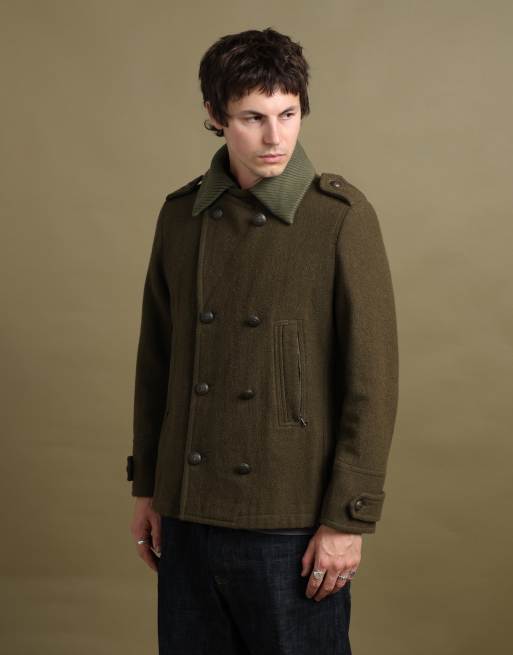 Vintage size M Dolce & Gabbana peacoat in green, 1 of 7