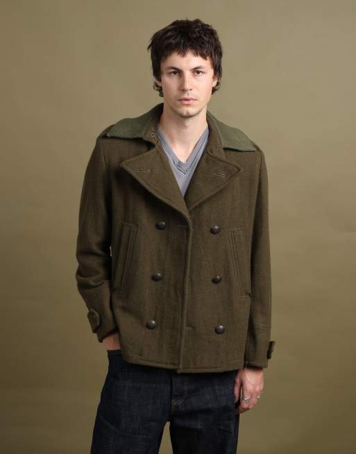 Vintage size M Dolce & Gabbana peacoat in green, 3 of 7