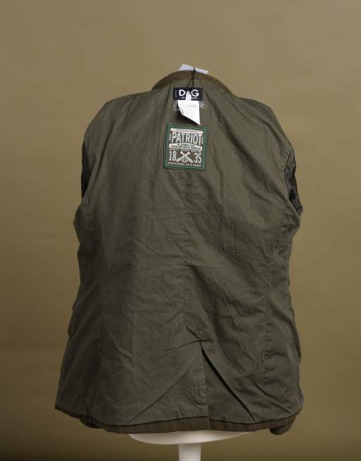 Vintage size M Dolce & Gabbana peacoat in green, 7 of 7