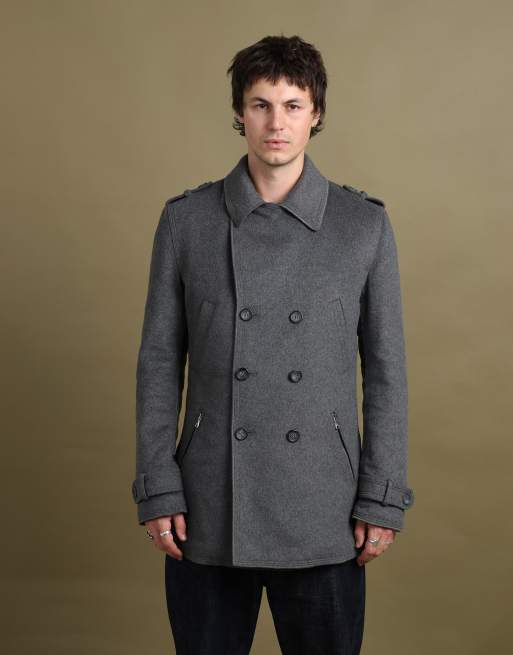 Vintage size M Dolce & Gabbana peacoat in grey, 1 of 7