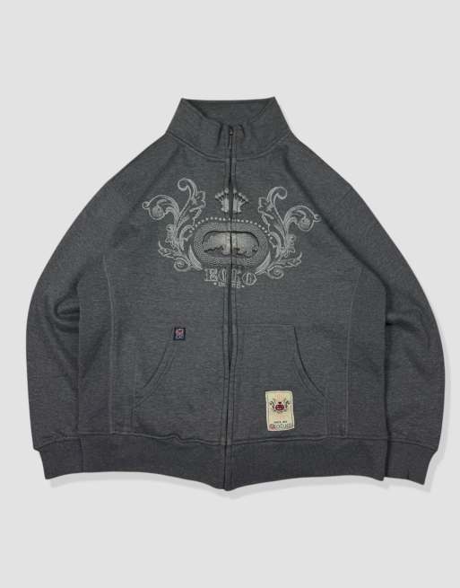 Vintage Size M Ecko Full-Zip Sweatshirt in Grey