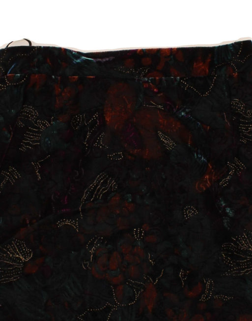 Vintage Size M Floral Velour Pencil Skirt in Multicoloured, 2 of 4
