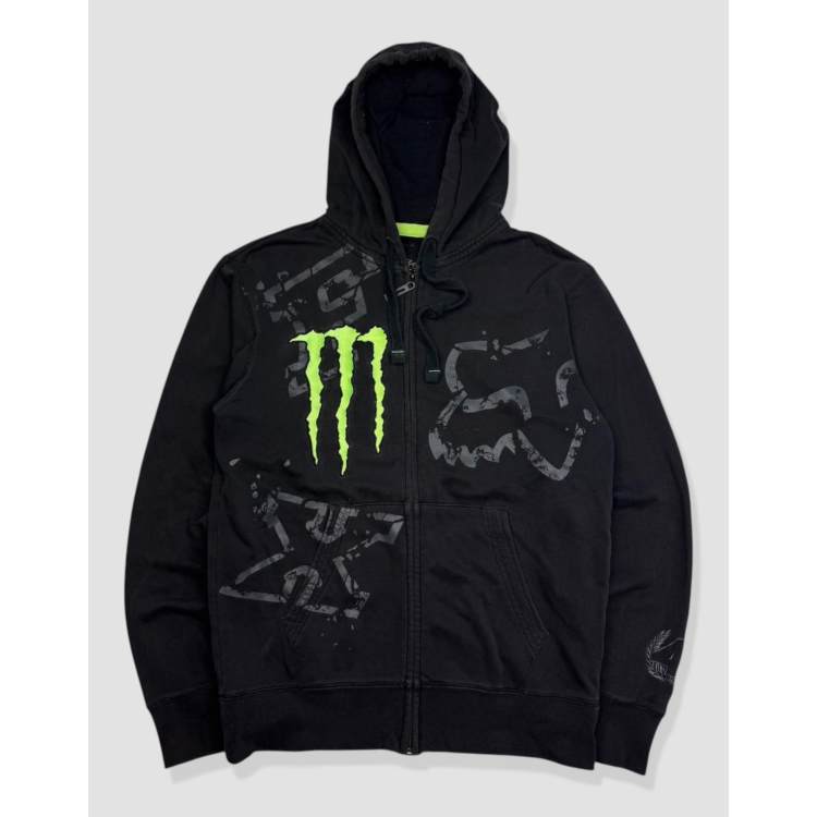 Vintage size M Fox Racing full-zip hoodie in black | ASOS