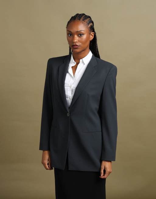 Vintage size M Giorgio Armani blazer in grey, 4 of 6