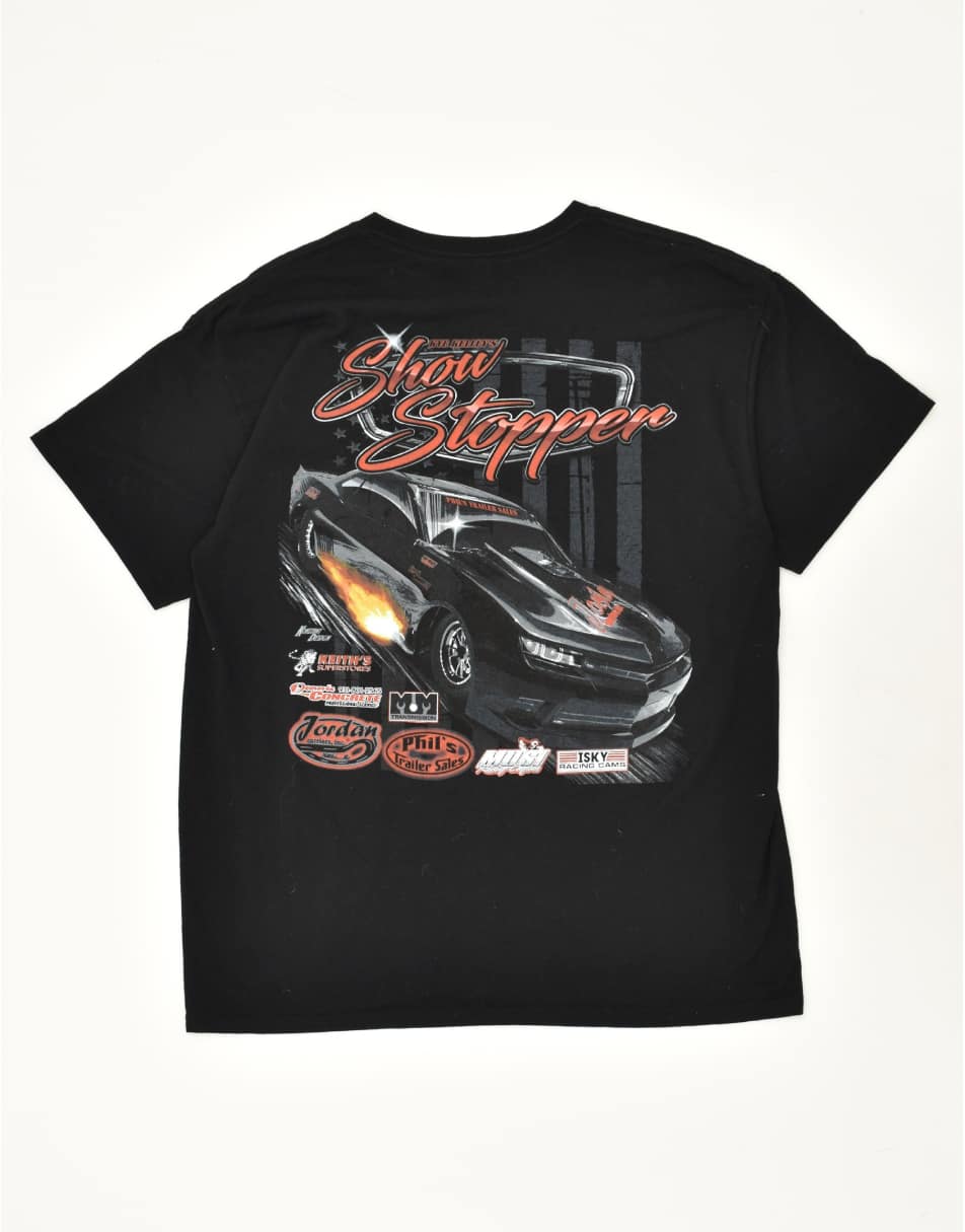 Vintage Size M Graphic T-Shirt Top in Black