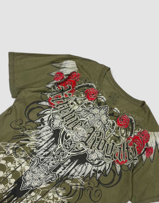 Vintage Size M Grunge Graphic T-Shirt in Khaki, 3 of 4