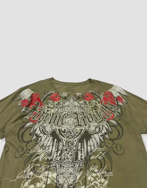 Vintage Size M Grunge Graphic T-Shirt in Khaki, 4 of 4