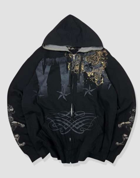 Vintage Size M Grunge Hoodie in Black - view 1
