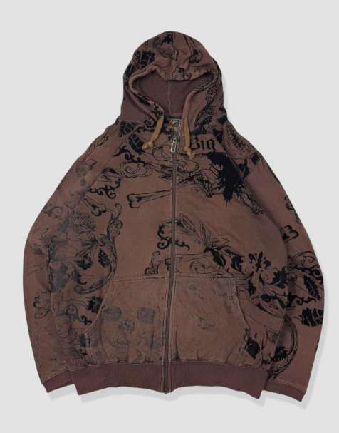 Vintage Size M Grunge Hoodie in Brown - view 1