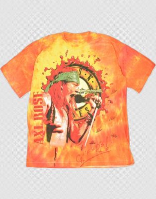 Vintage Size M Guns & Roses single stitch t-shirt in multicolour
