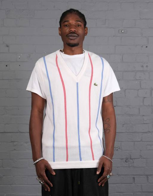 Vintage Size M Lacoste Knitted Vest in White
