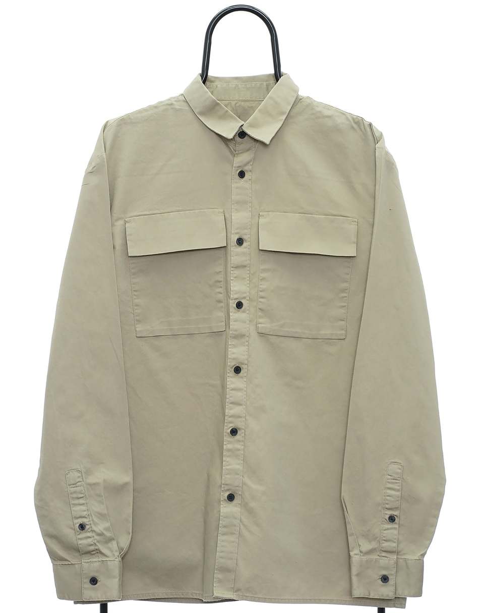 Vintage Size M Long Sleeved Shirt In Beige