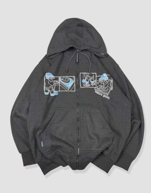 Vintage Size M Mecca Hip-Hop Hoodie in Grey