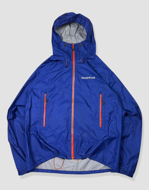 Vintage size M Montbell rain jacket in blue