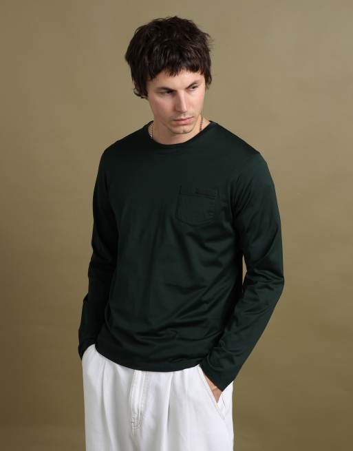Vintage size M Prada long sleeve top in forest green, 1 of 7